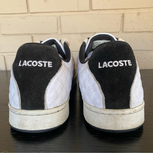 Lacoste Carnaby TR White Quilted Leather Mens Sneakers Shoes Size 13